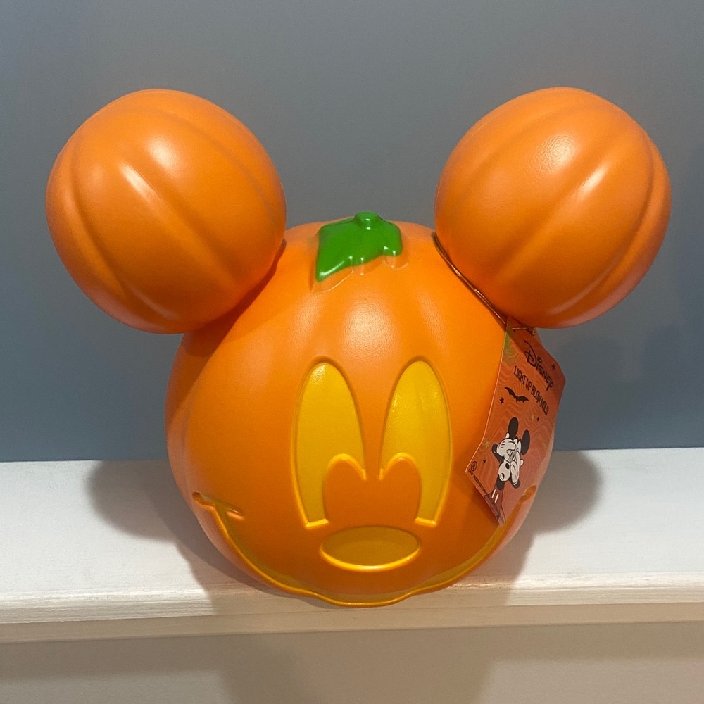 Disney Halloween Fall Orange Mickey Mouse Pumpkin Blow Mold Decor NWT